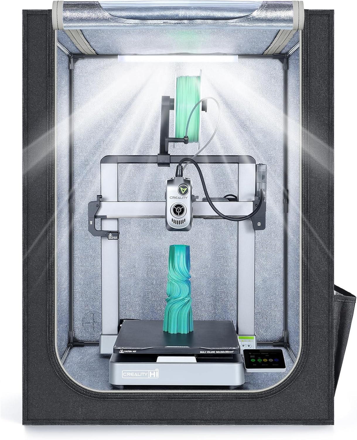 3D Printer Enclosure with LED Light, Designed for Creality Hi & Hi Combo 3D Prin