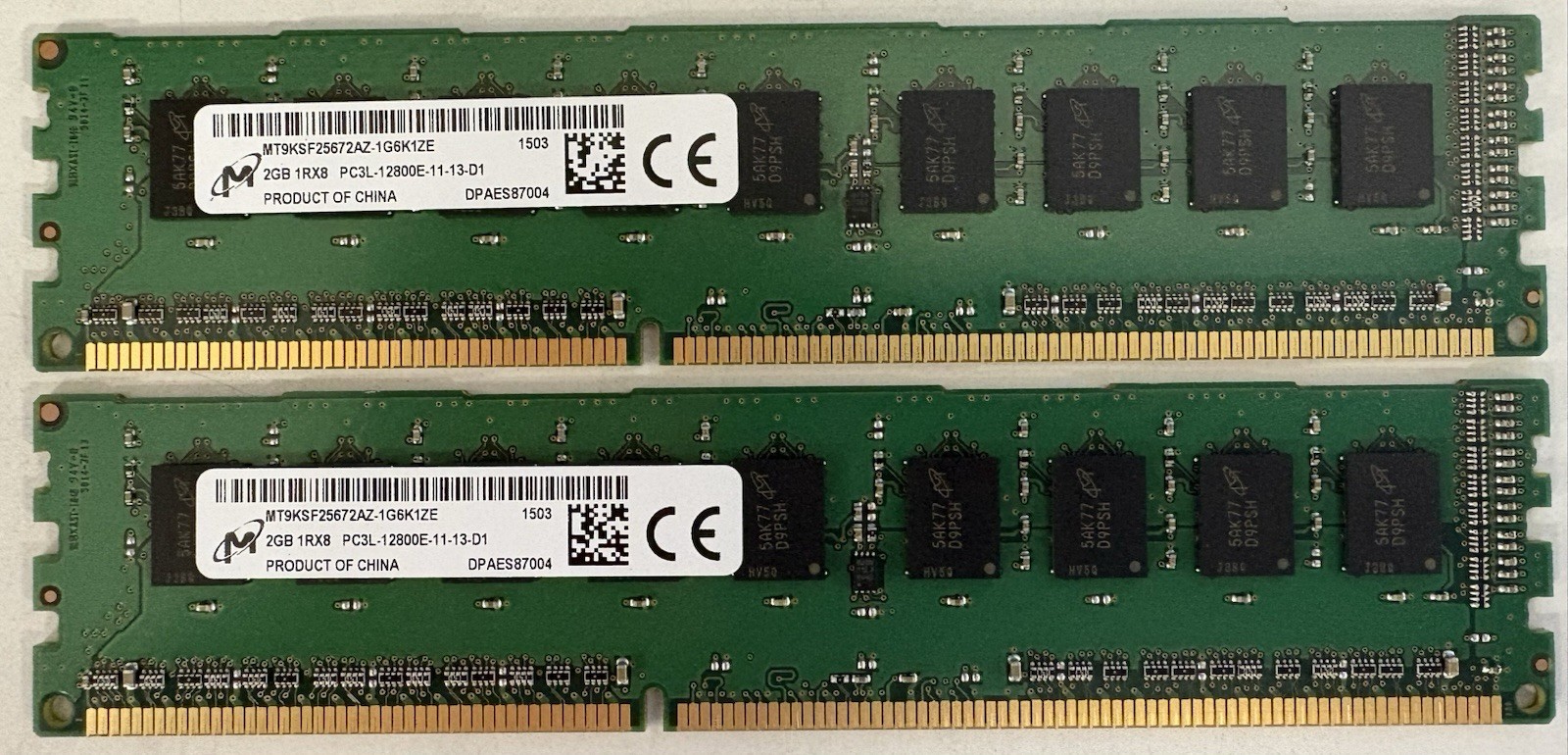 8gb 4x2gb Server RAM  Micron MT9KSF25672AZ-1G6K1ZF DDR3 1600MHz Unbuffered ECC