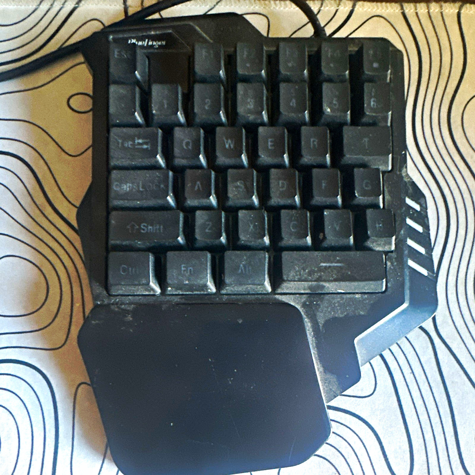 BlueFinger G92 35-Key One-Handed Gaming Keypad USB Wired Illuminated Black