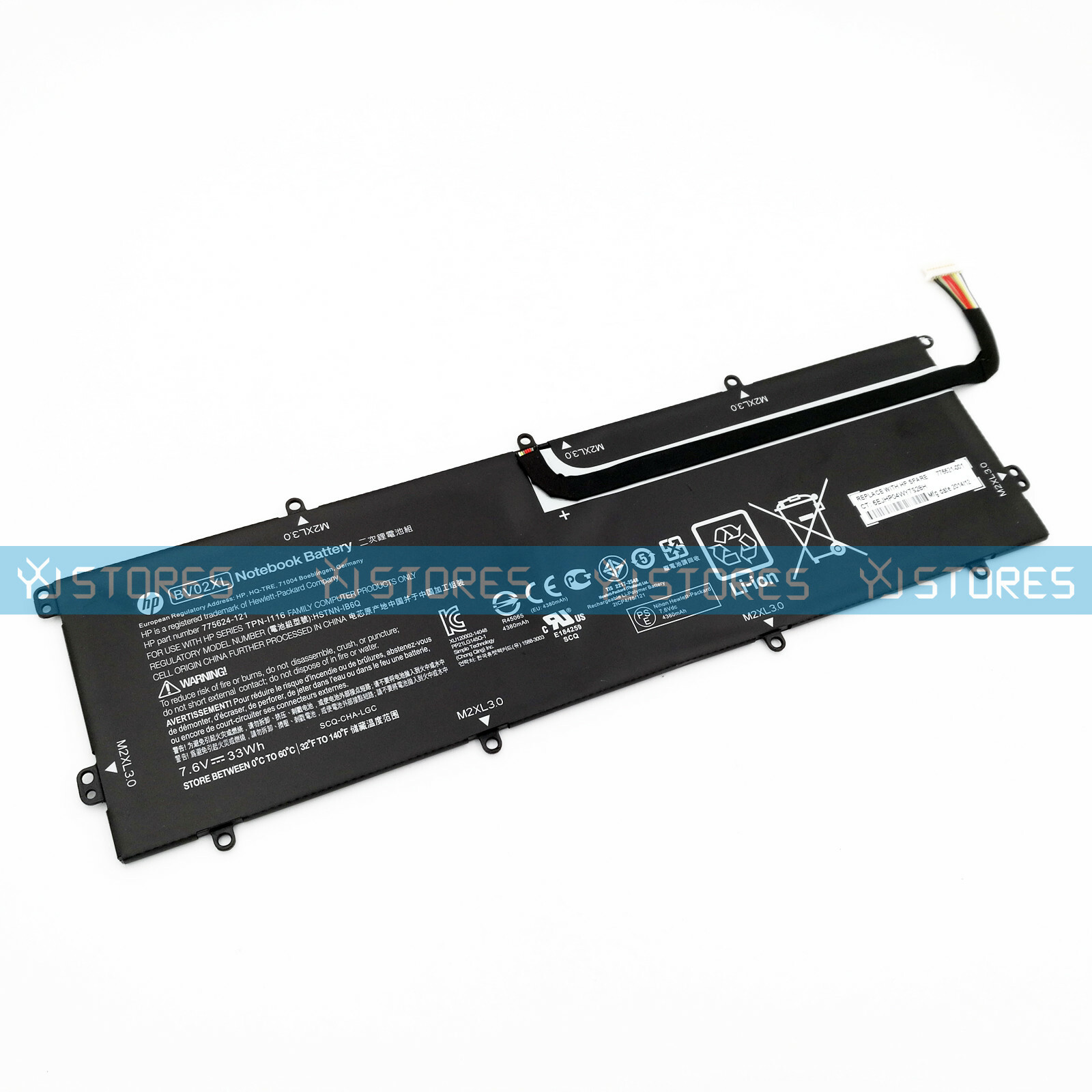 Genuine BV02XL Battery for HP ENVY X2 Detachable 13 Series HSTNN-IB6Q 775624-1C1