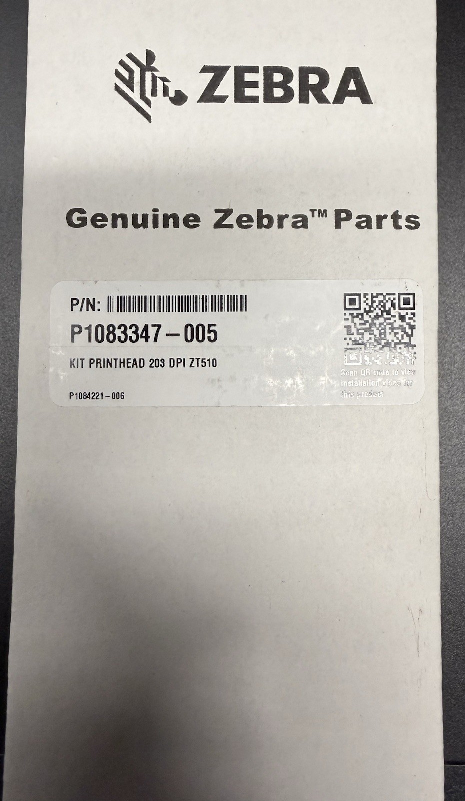 Zebra ZT510 Thermal Printhead 203DPI, P1083347-005 NEW OEM