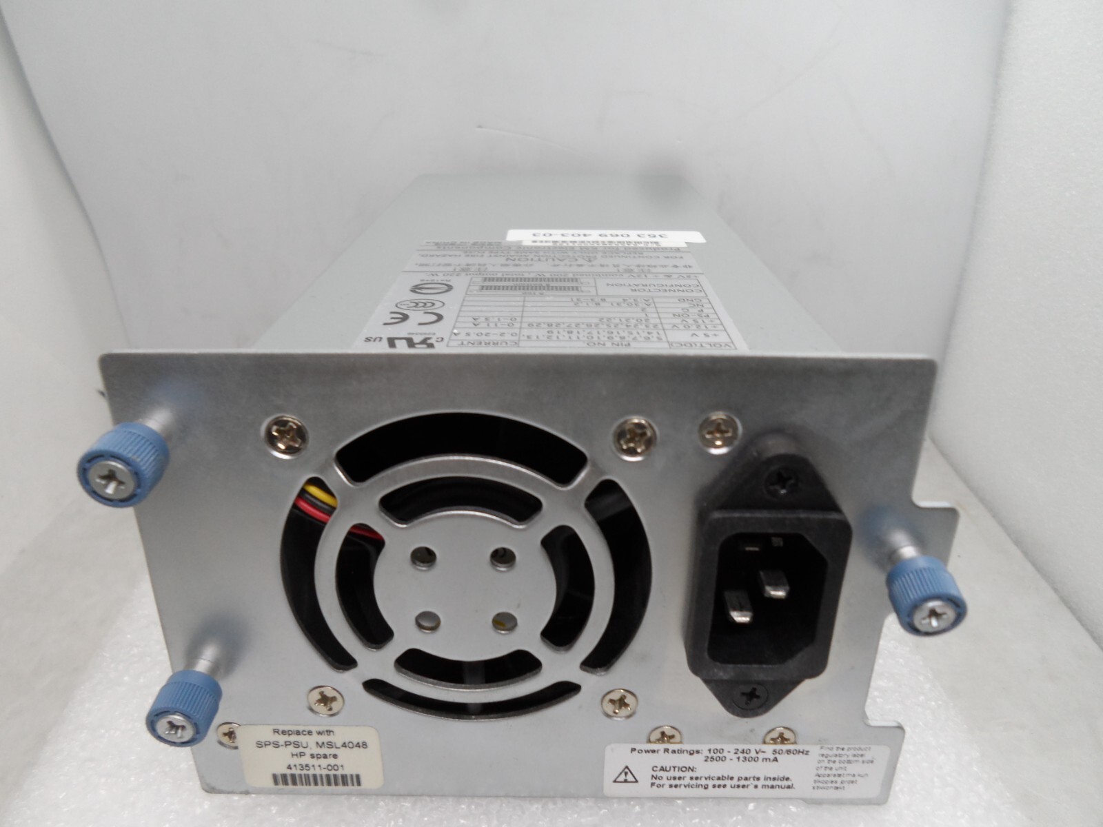 HP MSL4048 250W REDUNDANT POWER SUPPLY PSU 413511-001 KM220/FL/E/C 353069403