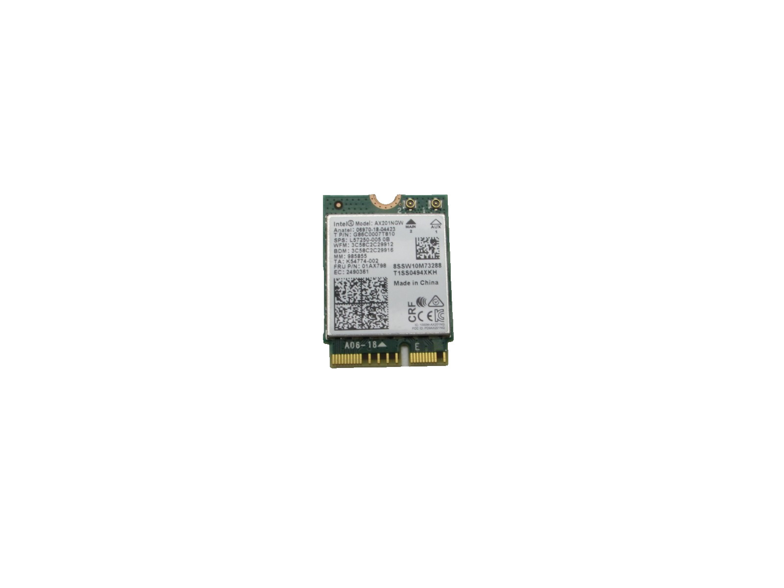 Lenovo Flex 5 14IIL05 14" Genuine Wireless WiFi Card AX201NGW L57250-005 01AX798