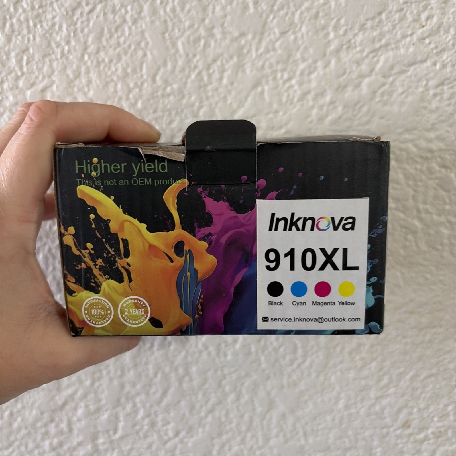 HP- 3JB41AN 910XL/910 4 Pieces Ink Cartidges - Black/Cyan/Magenta/Yellow