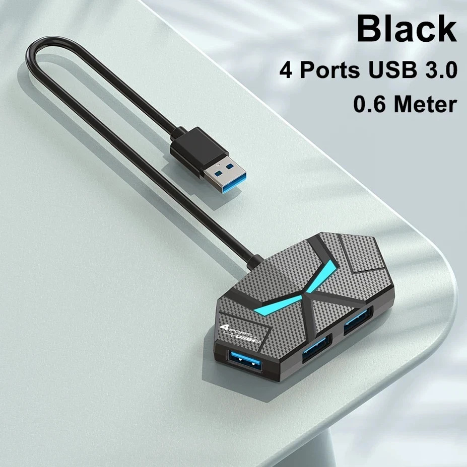 7 Ports USB 3.0 Hub High-Speed USB Docking Station with Type-C Power Port