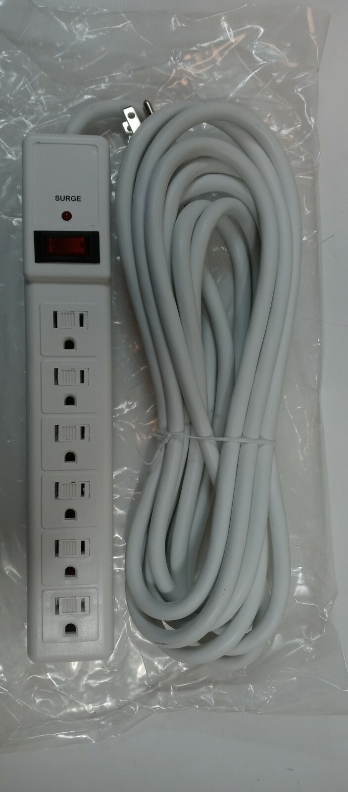  6-Outlet Surge Protector Power Strip with 25'Cord *NEW *** 