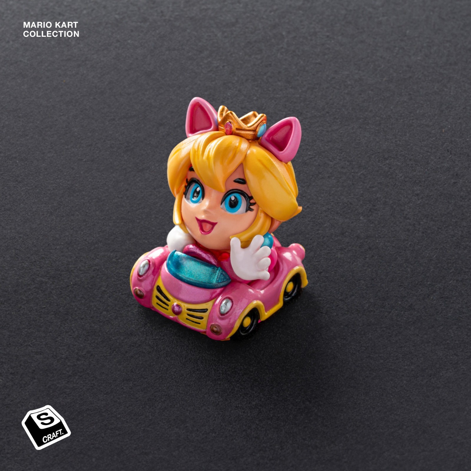 S-Craft Mario Kart Artisan Keycap Princess Peach Hand-Painted Cherry MX