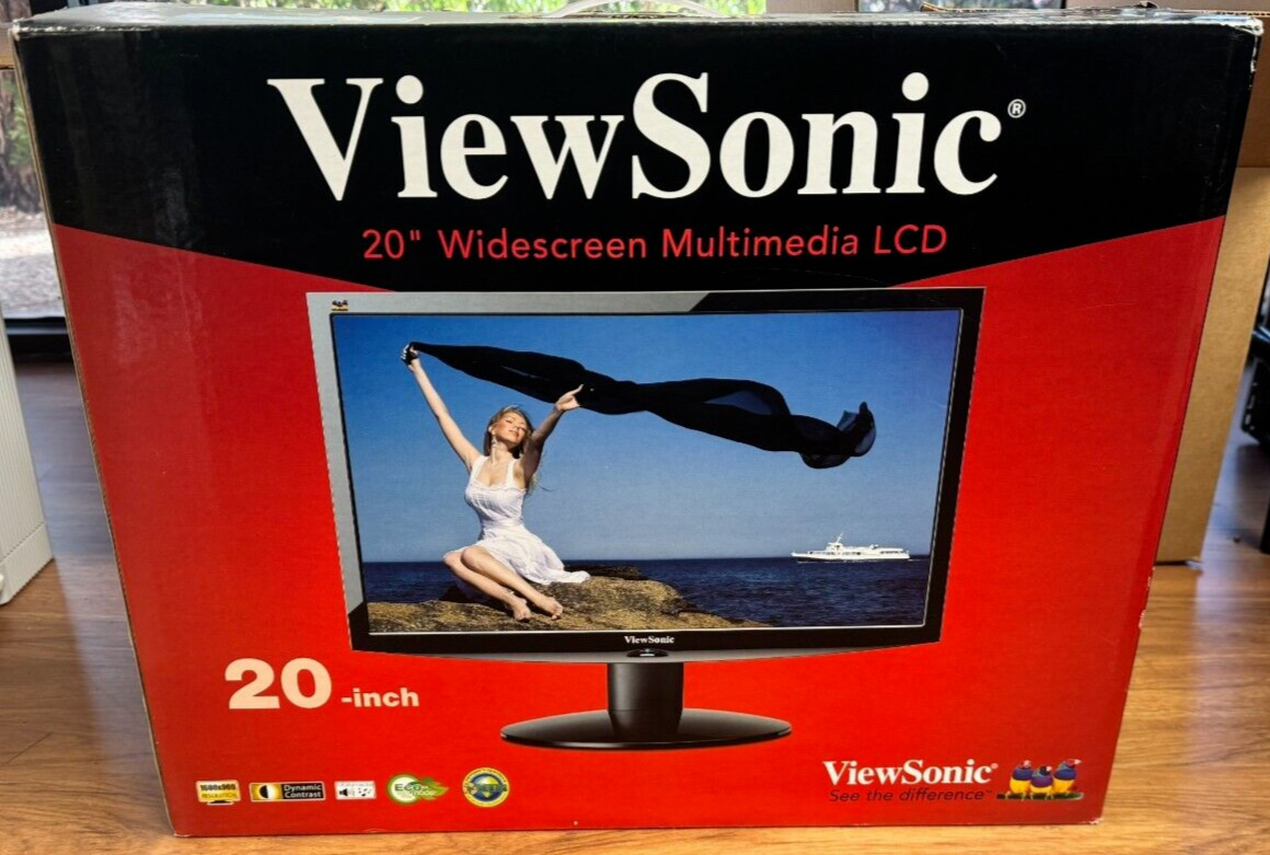 New ViewSonic 20" widescreen multimedia LCD Monitor vx2033wm