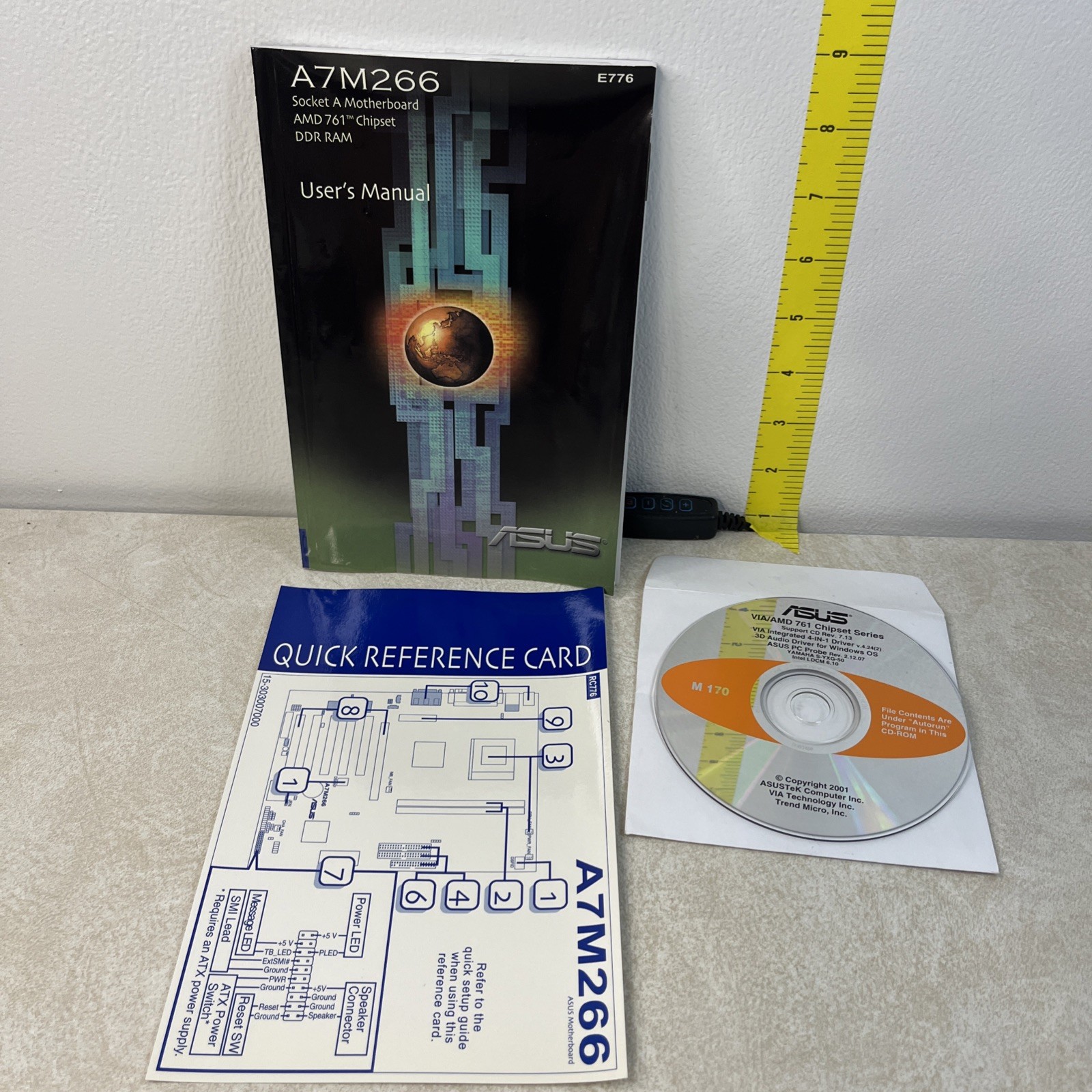 Vtg. ASUS VIA/AMD 761 Chipset Series Windows OS User Manual & Disc 2001