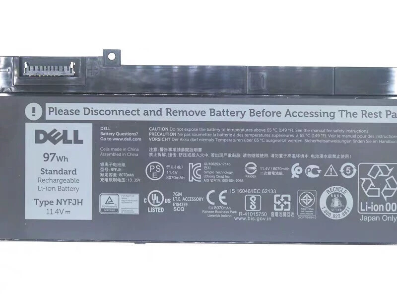 OEM 97Wh NYFJH Battery For Dell Precision 7530 7540 7730 7740 P74F P34E Series
