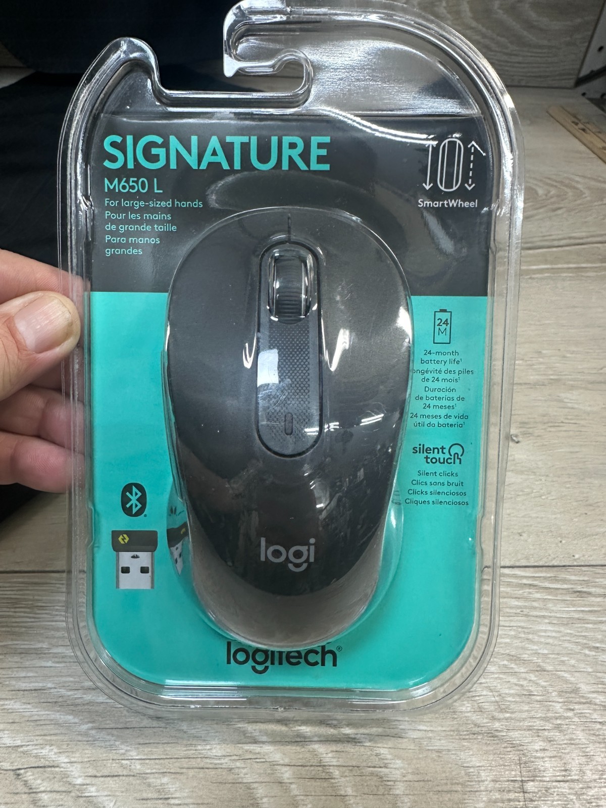 NEW LOGITECH SIGNATURE M650 L WIRELESS MOUSE 910-006231 GRAPHITE FOR LARGE HANDS