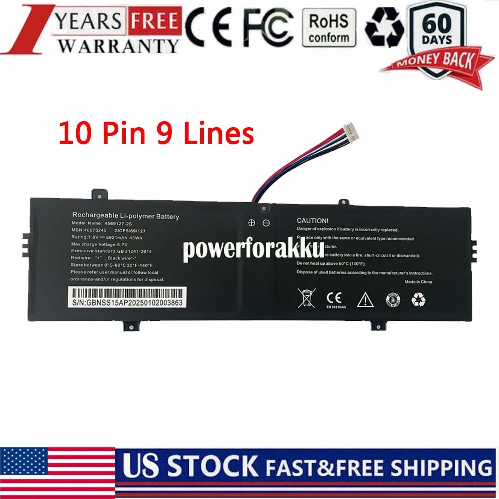 40073245 4569127-2S 3770300 battery for HASEE HNX401 X3D1 IPASON air 13 45Wh US