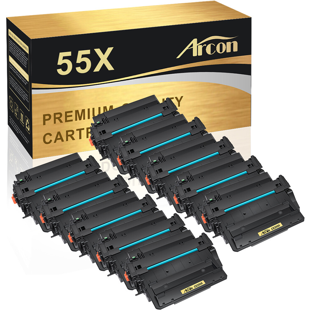 10PK CE255X 55X Toner Cartridge for HP LaserJet P3015n P3015x P3016 MFP M525dn