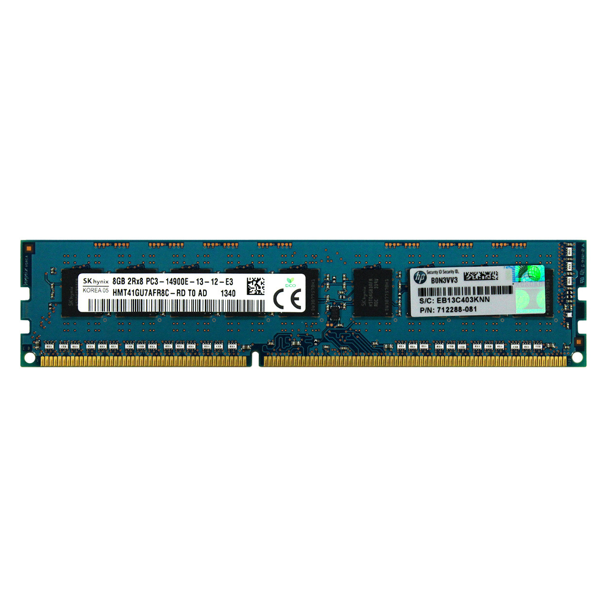 HP Genuine 8GB 2Rx8 PC3-14900E DDR3 1866MHz 1.5V ECC UNB UDIMM Memory RAM 1x8G