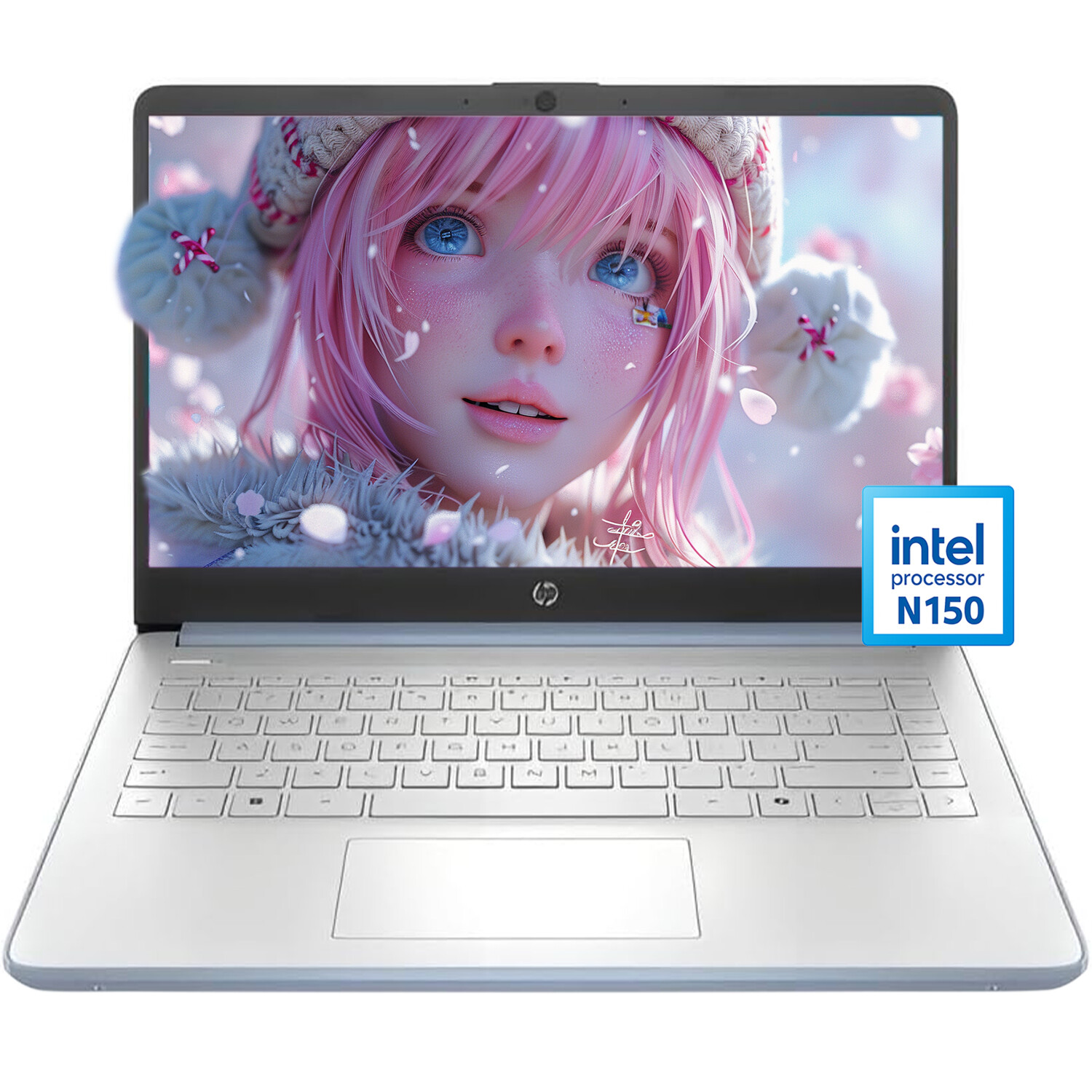 HP 14-DQ6012DX Laptop 14" HD LED Intel(R)-N150 UP TO 16GB -384GB UFS | Sky Blue