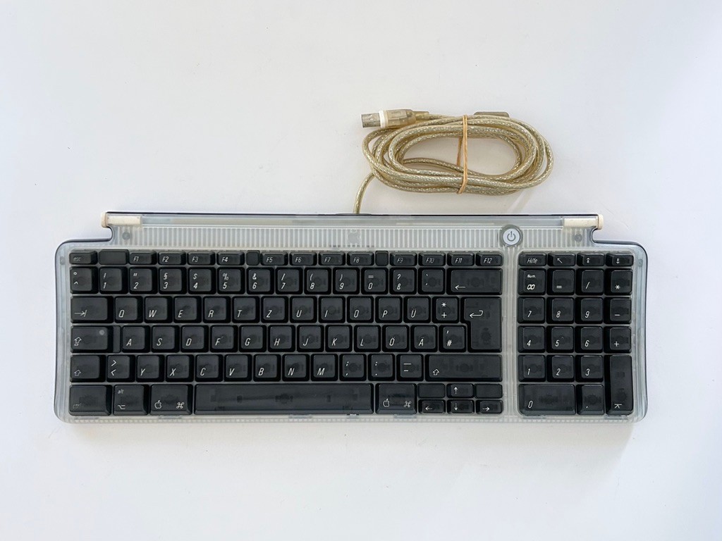 EXCELLENT: Apple USB Keyboard M2452 D, GRAPHITE (Gray) QWERTY | VINTAGE | 2000