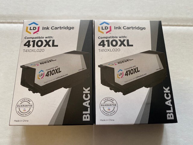 (Set of 2) LD REMAN Epson T410XL020 Black Ink for XP-530, XP-630, XP-635, XP-830