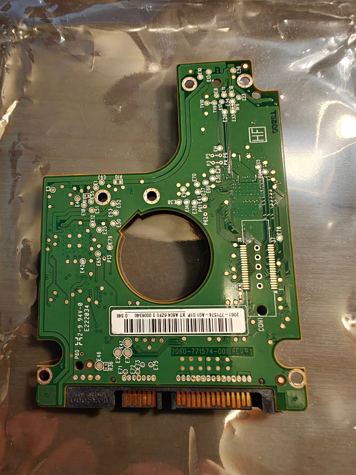 WD 2060-771574-001 REV P1 from WD1600BEKT PCB BOARD ONLY TESTED