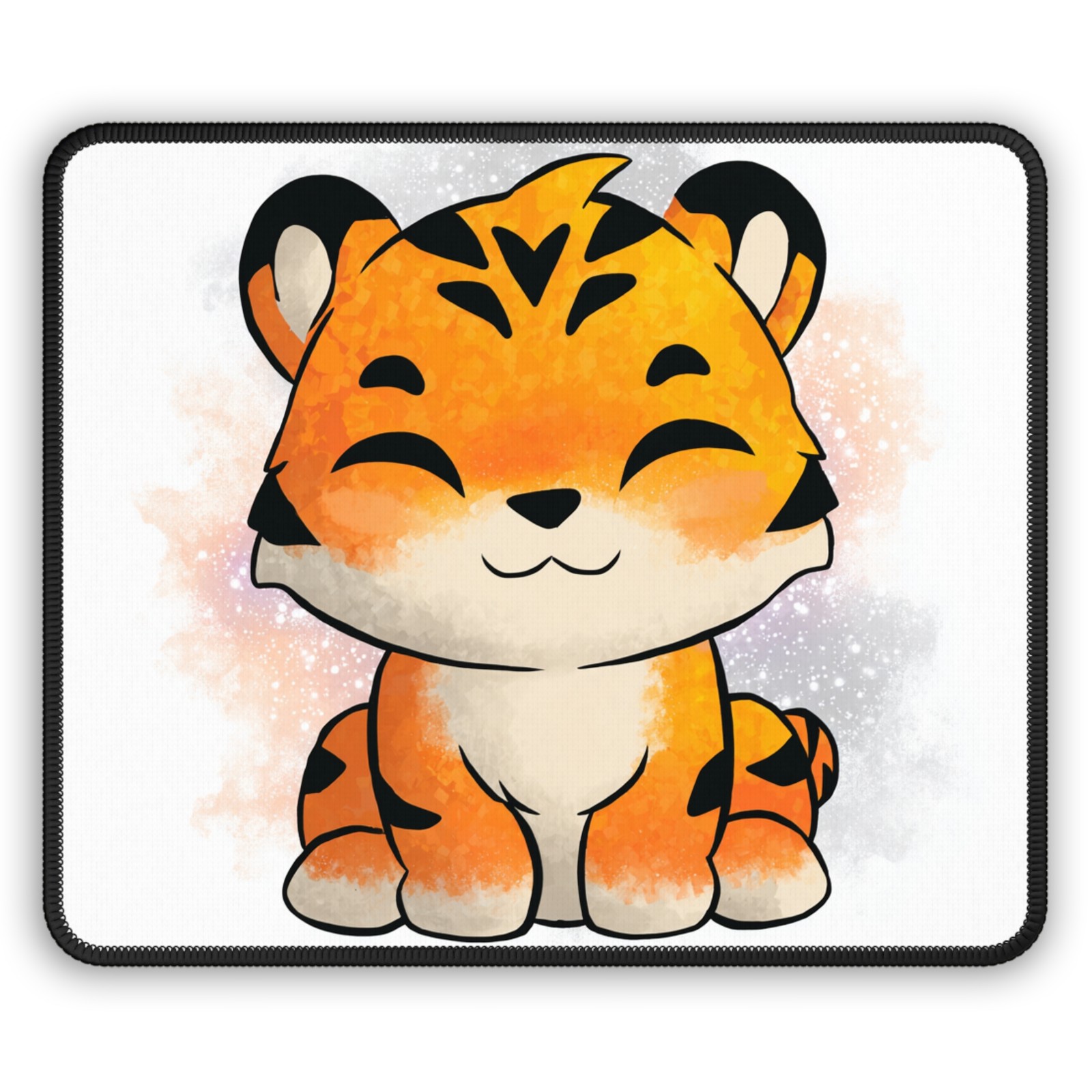 Cute Smiling Tiger Gaming Mouse Pad | Kawaii Animal Desk Mat