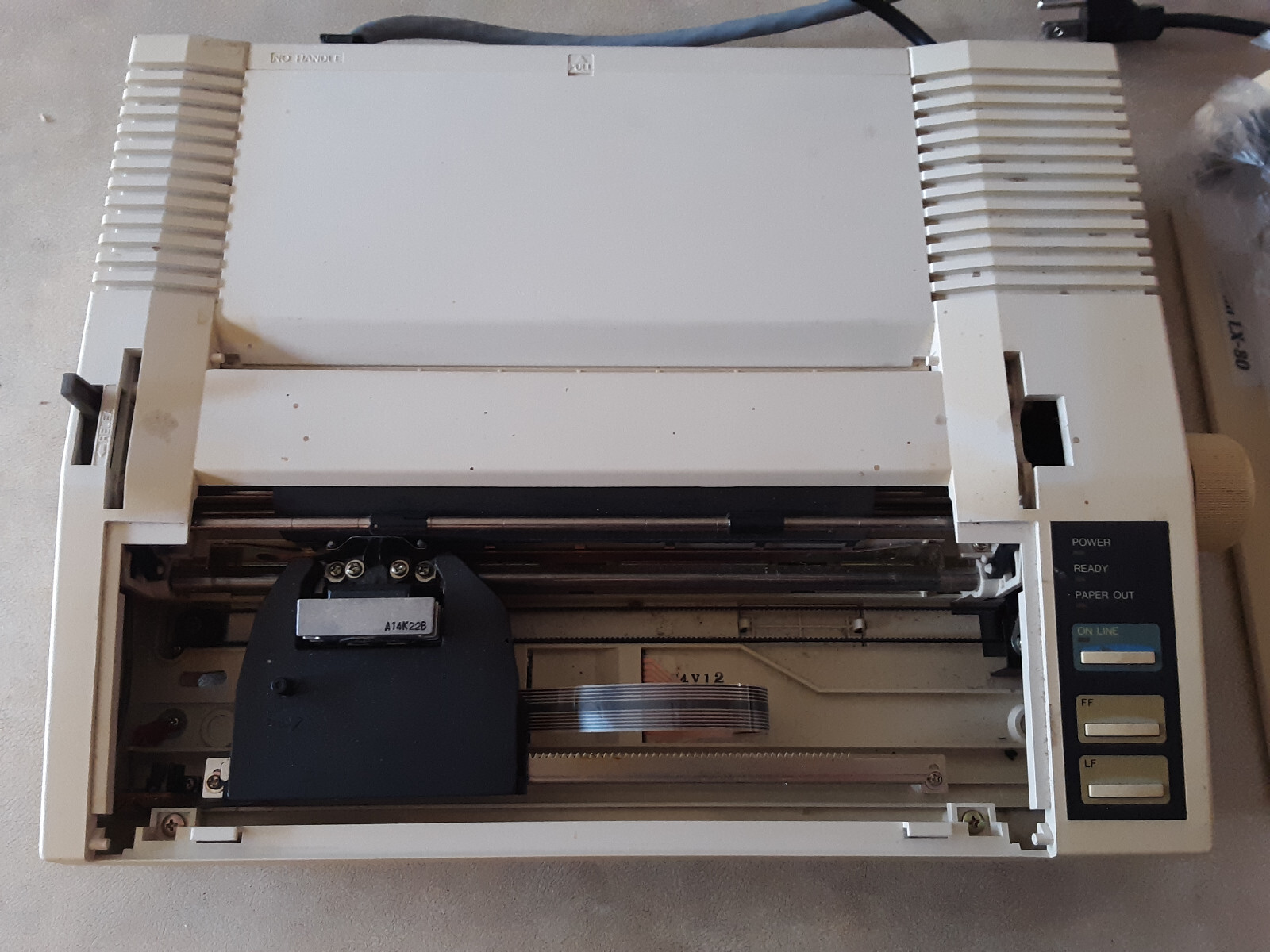Vintage Epson Spectrum LX 80 Dot Matrix Printer & Manual - Model P87RA
