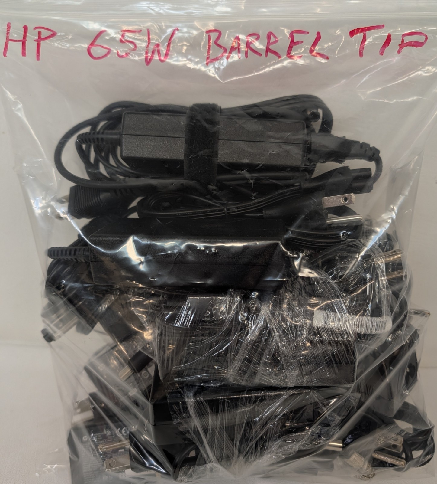 LOT OF 10 Genuine Big Barrel HP Laptop Charger AC Power Adapter 65W 19.5V 3.33A
