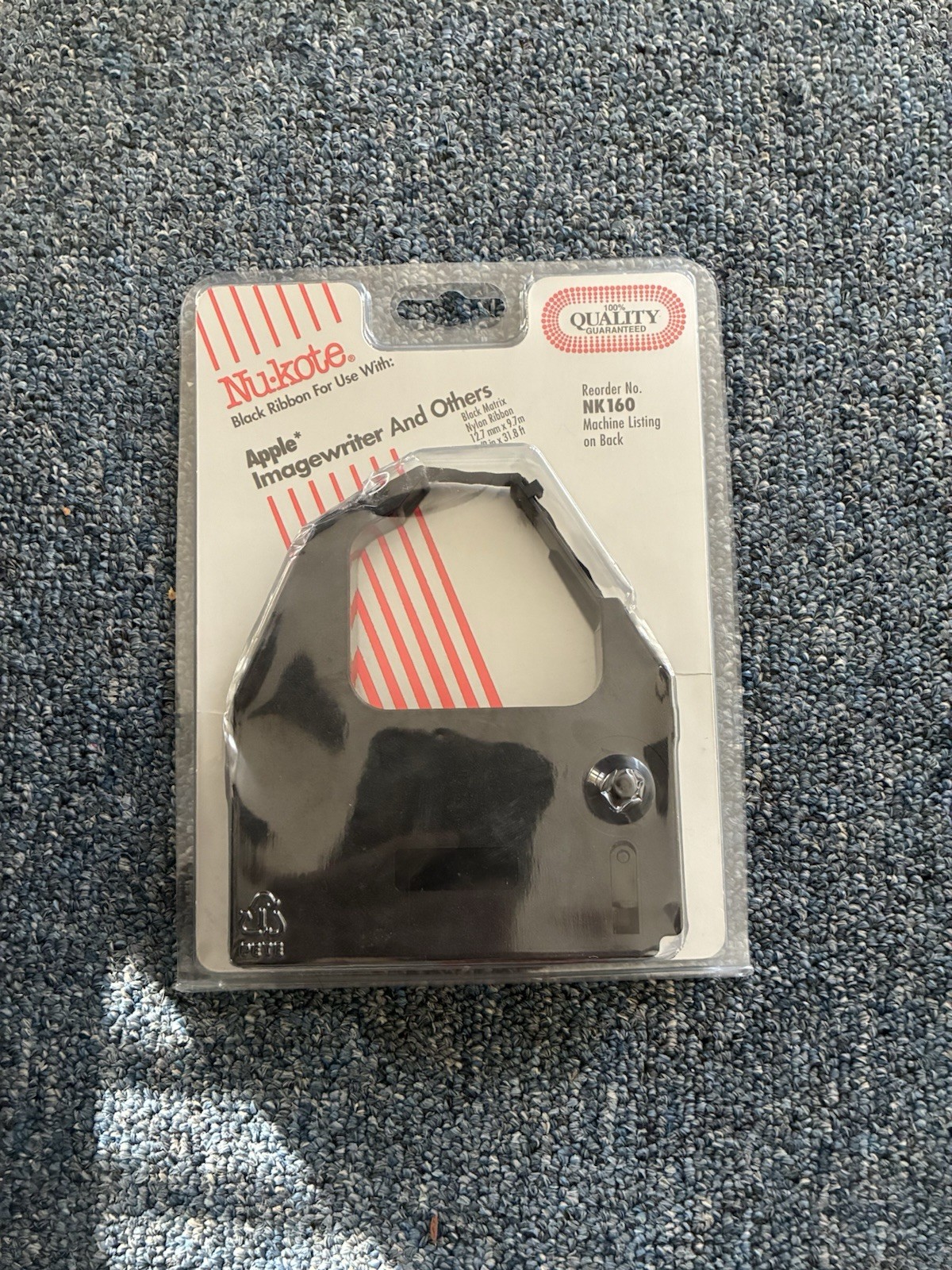 Nu-kote NK160 Black Ribbon Cartridge/ New Sealed Vintage NOS