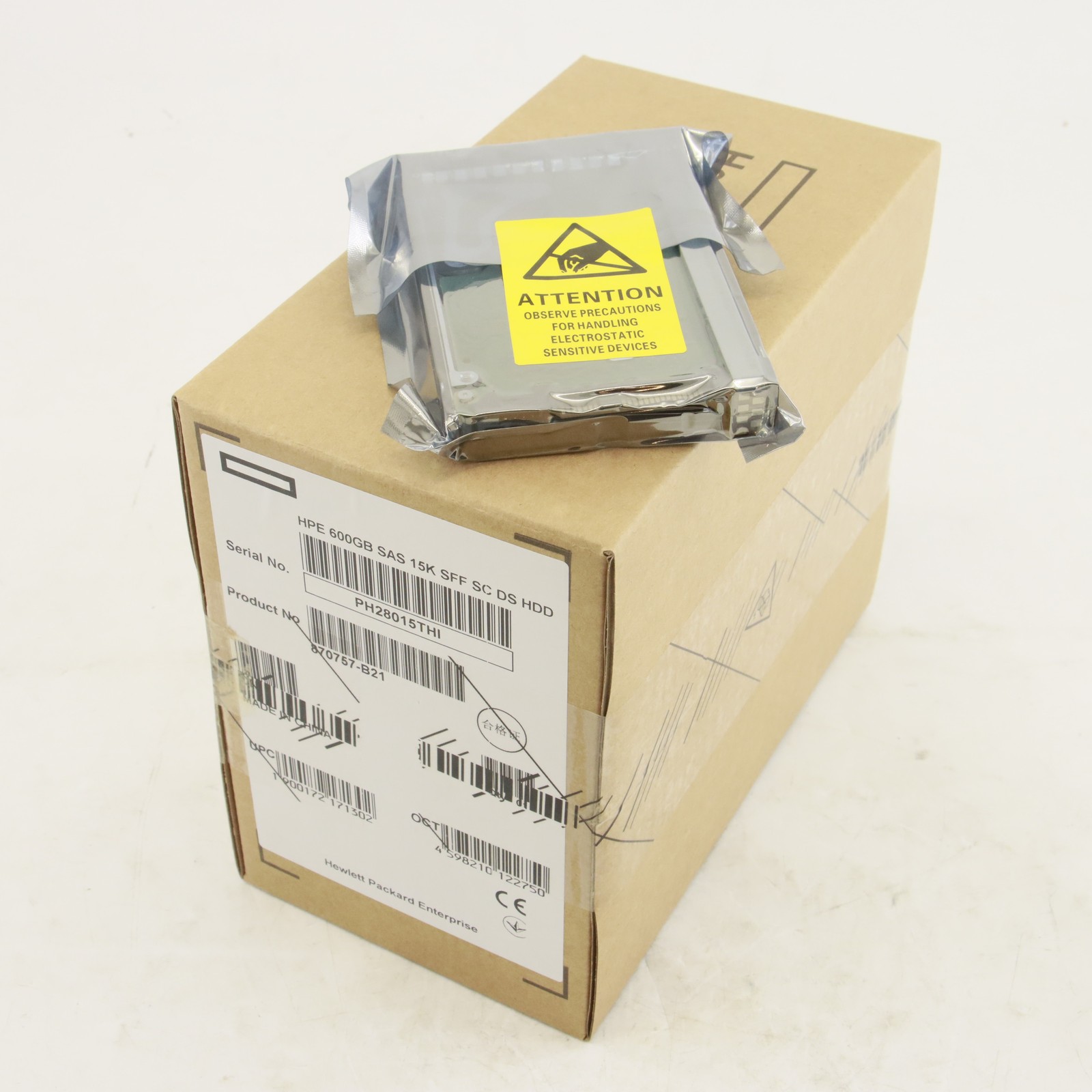 For HPE 2.5" 600GB 12G 15K SFF SC HDD Hard Drive 867254-002 870757-B21 NEW