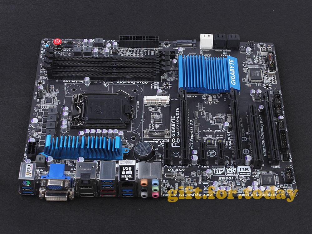 Gigabyte GA-Z77X-UD3H LGA 1155 Intel Z77 HDMI DVI USB3.0 Motherboard With I/O