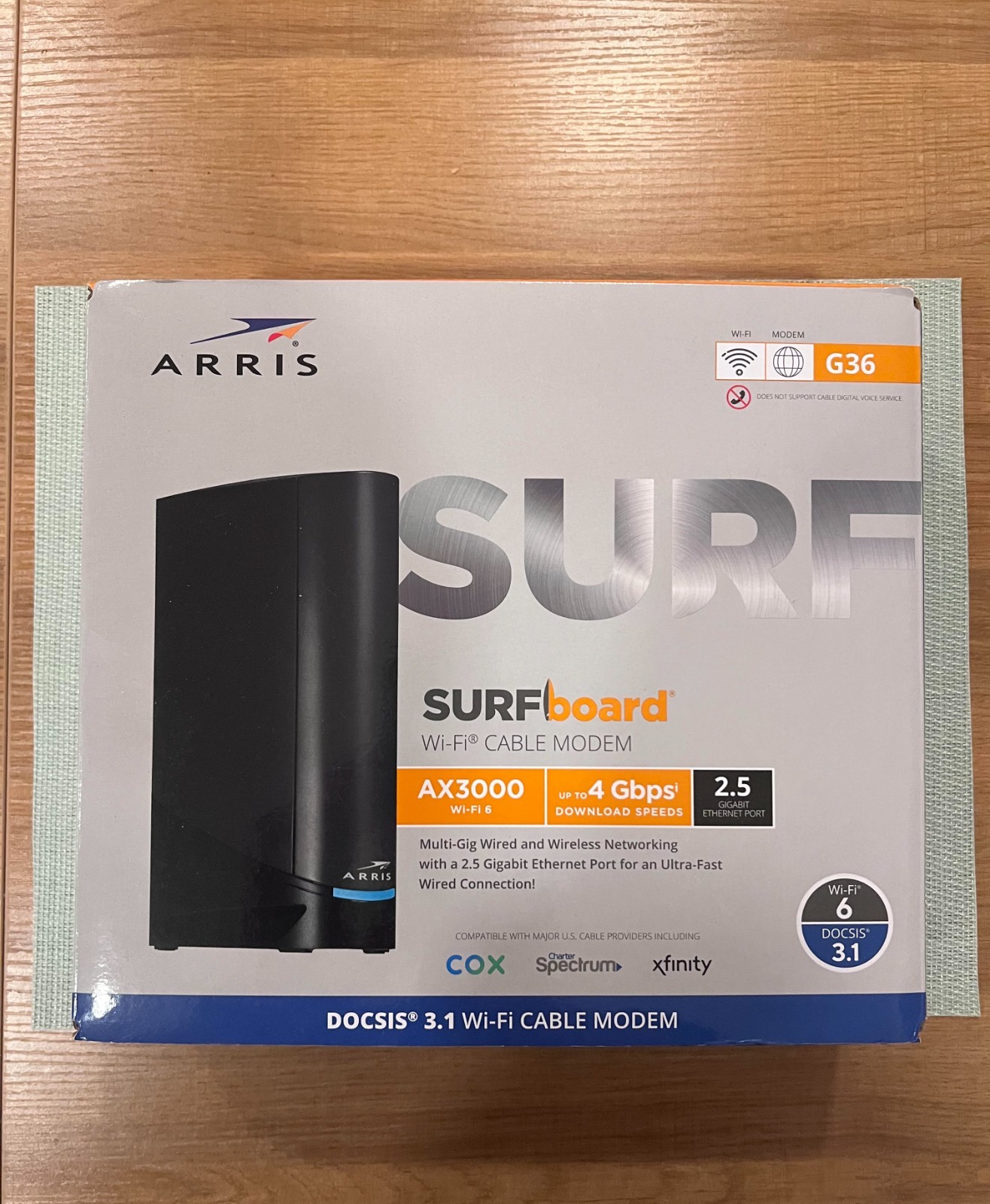 ARRIS G36 SURFboard DOCSIS 3.1 Multi-Gig Cable Modem & Wi-Fi 6 Router Combo