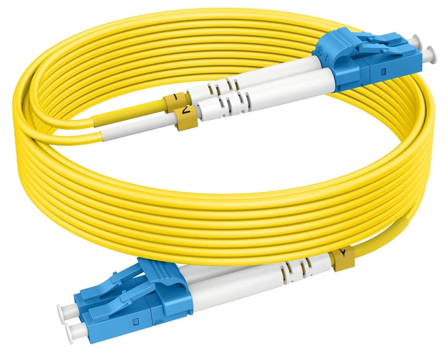 5 PCS OS2 LC To LC Single Mode Fiber Patch Cables 15 FT 5m Optic Cord