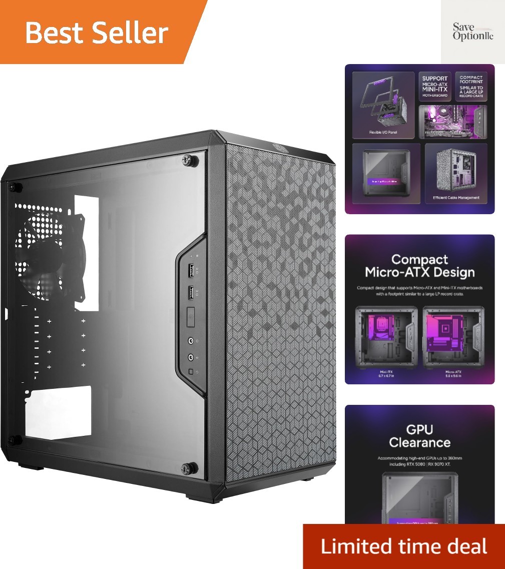Gaming-Ready Mini-Tower Case with Transparent Design & Excellent Cooling - Q300L