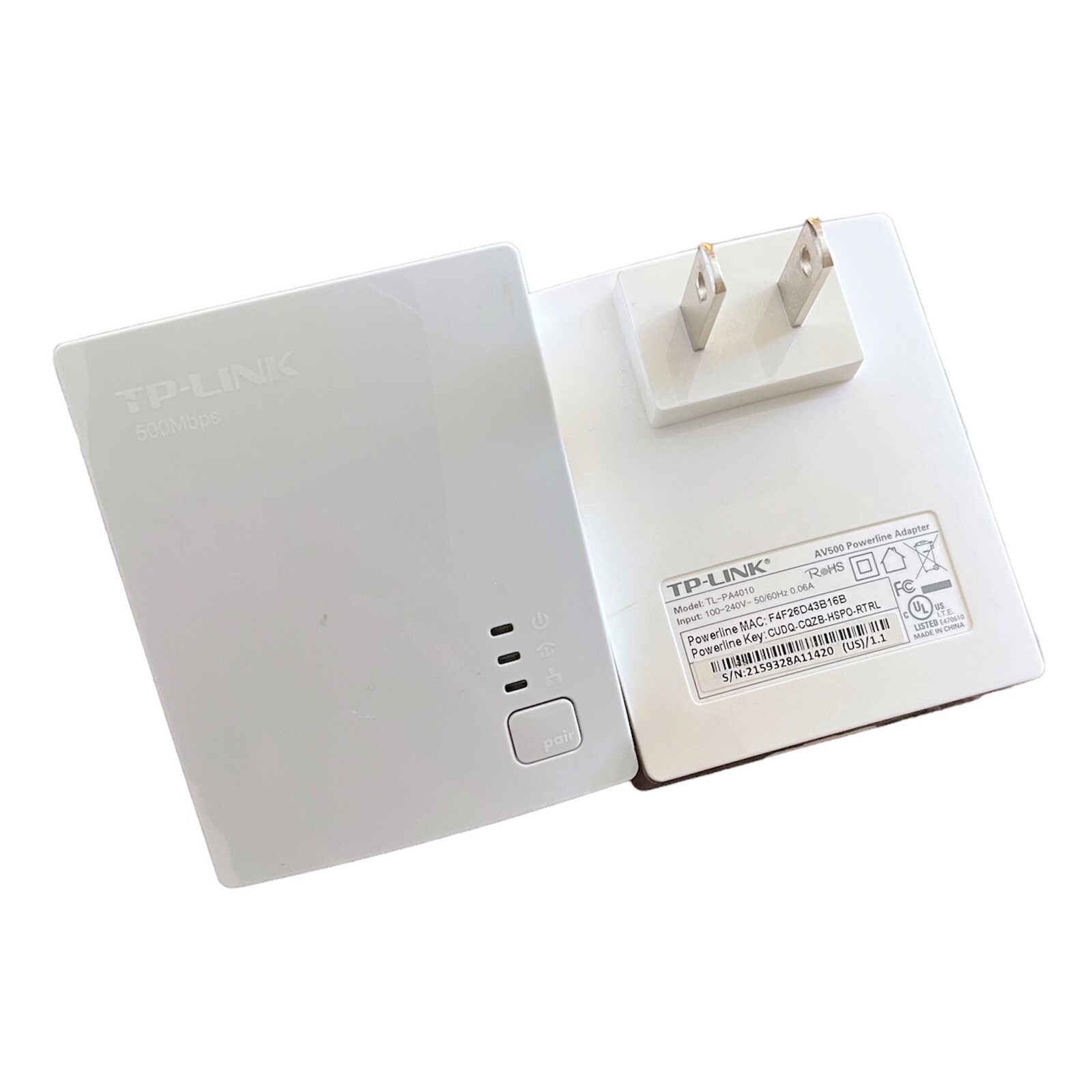 TP-Link TL-PA4010 AV500 500 Mbps Nano Powerline Ethernet Adapter Starter Pair