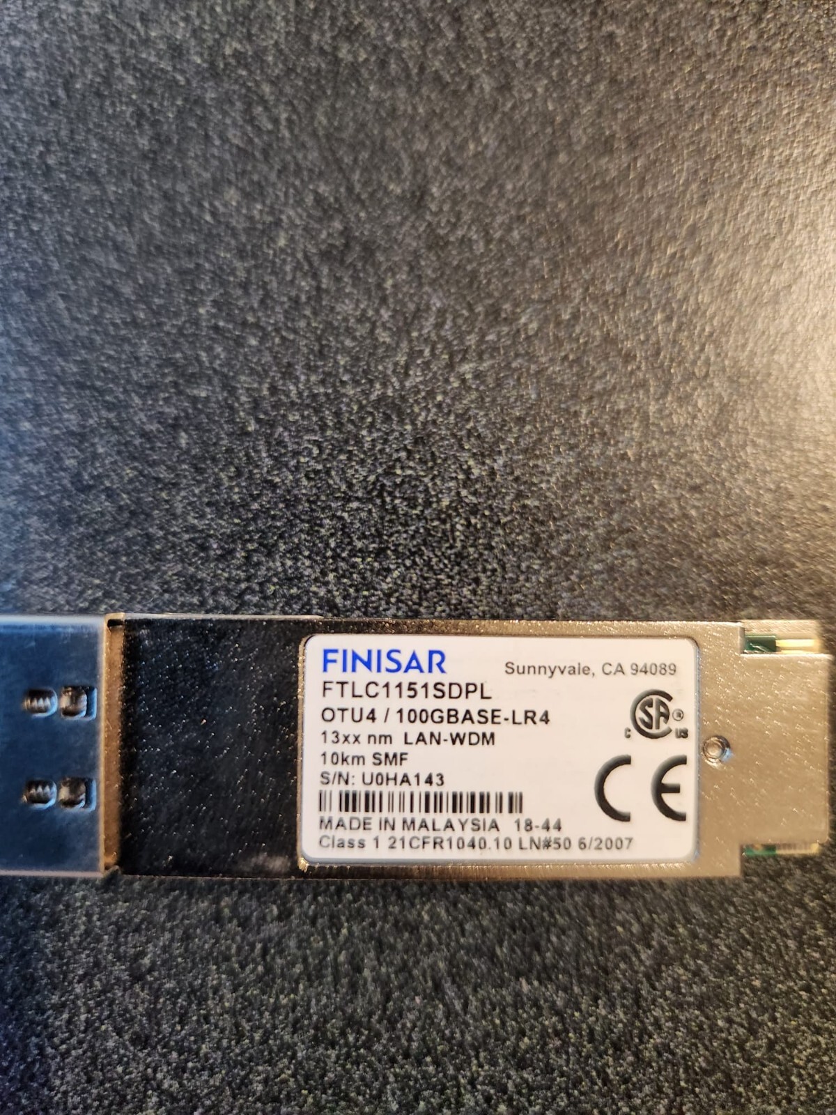 Finisar  FTLC1151SDPL  QSFP28  OTU4/100GBASE-LR4  4x28G  Dual Rate 10km SMF  