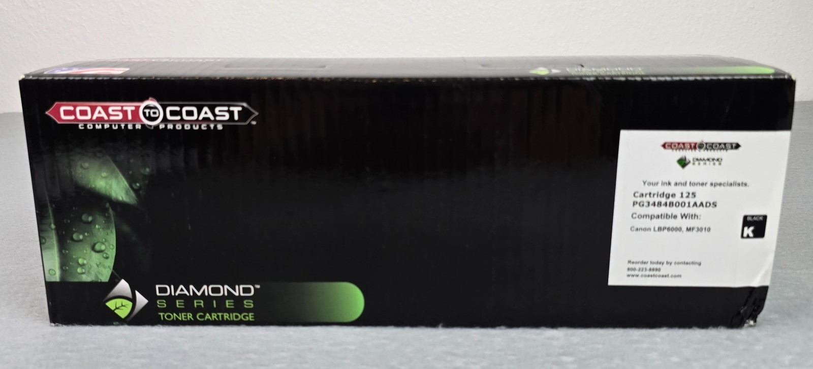 Coast To Coast Diamond Series Cartridge 125 Black Toner Canon LBP6000 MF3010