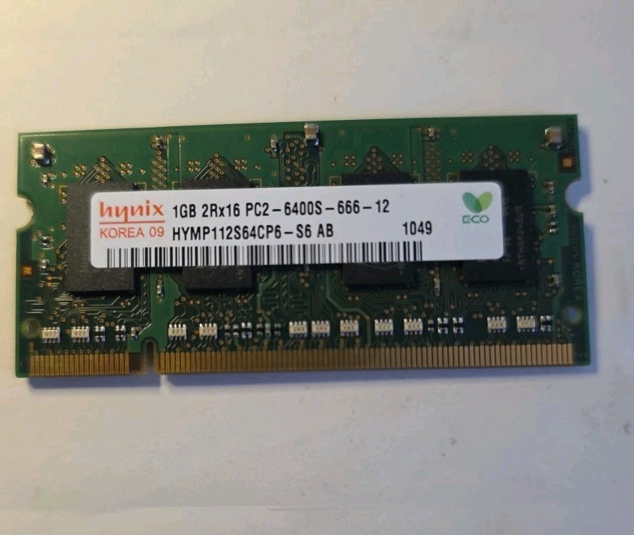 HYNIX 1GB 2Rx16 PC2-6400S-666-12 HYMP112S64CP6-S6 AB-C Laptop Ram Memory