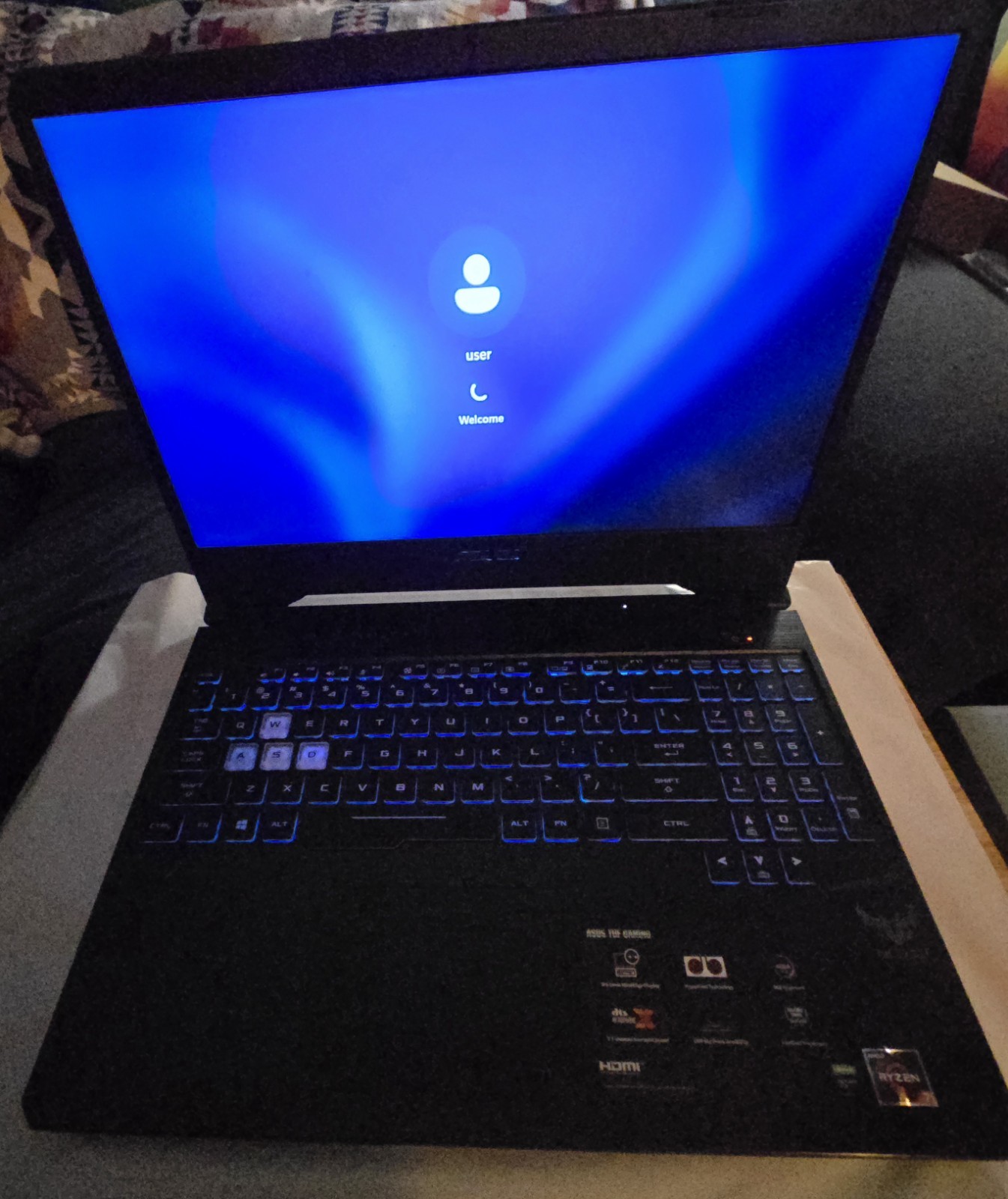 Asus Tuf Gaming Fx505DT, R7 3750H, 8GB RAM, 256/1TB SSD, RTX 1650,15.6 FHD Win11