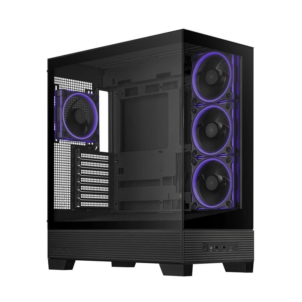 ASUS A31 Plus Black ATX Mid Tower PC Case Tempered Glass ARGB Fans - NEW