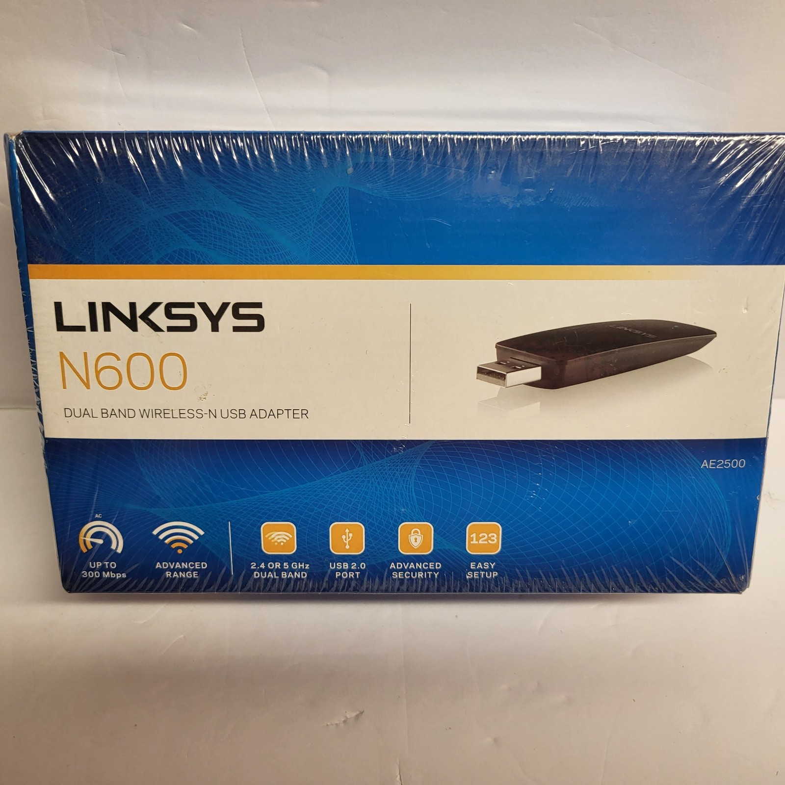 Linksys AE2500 Wireless-N USB Adapter - N600 Dual Band AE2500-NP New