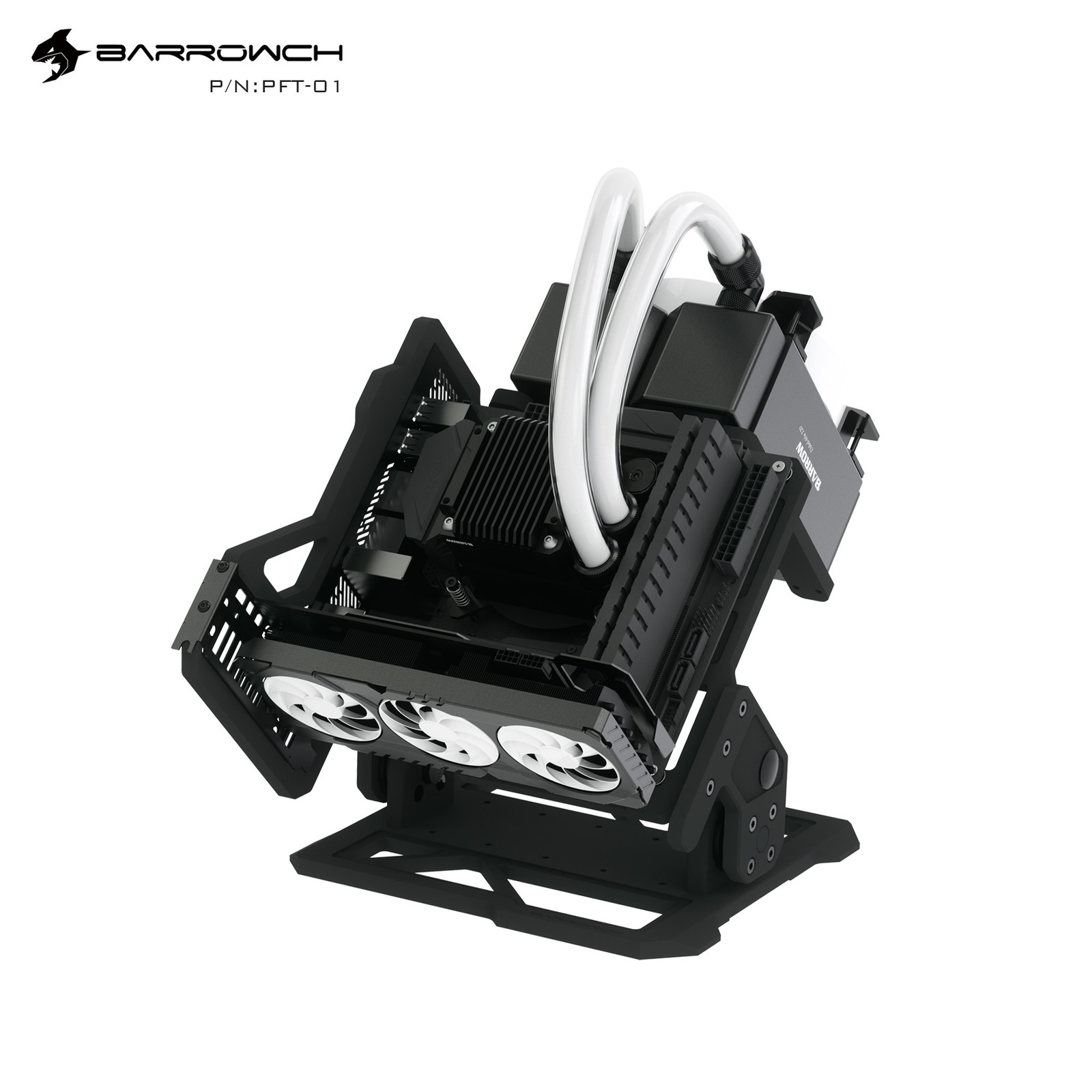 Barrowch Pomfret Open Aluminum Alloy Water Cooling Case Chassis PFT-01 PFT-01B