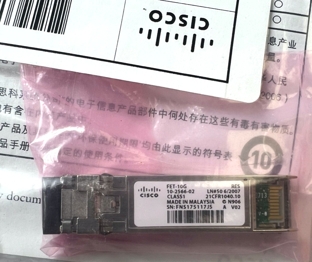 Lot of 22x Cisco FET-10G 10-2566-02 10GBASE-SX SFP+ Fabric Extender