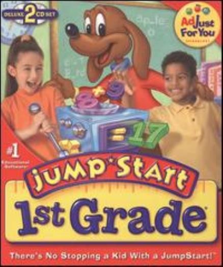 JumpStart 1st Grade 2.0 Deluxe 2-Disc PC CD learn money phonics reading math
