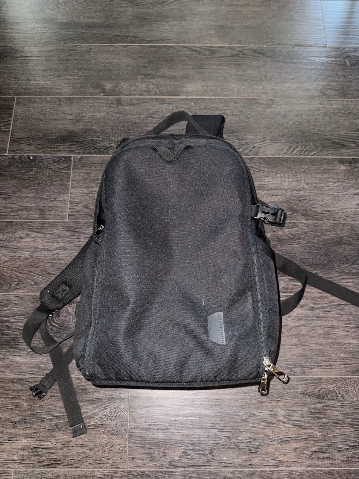 Bagsmart Black Polyester Laptop Backpack 15 in Compatible Padded Solid
