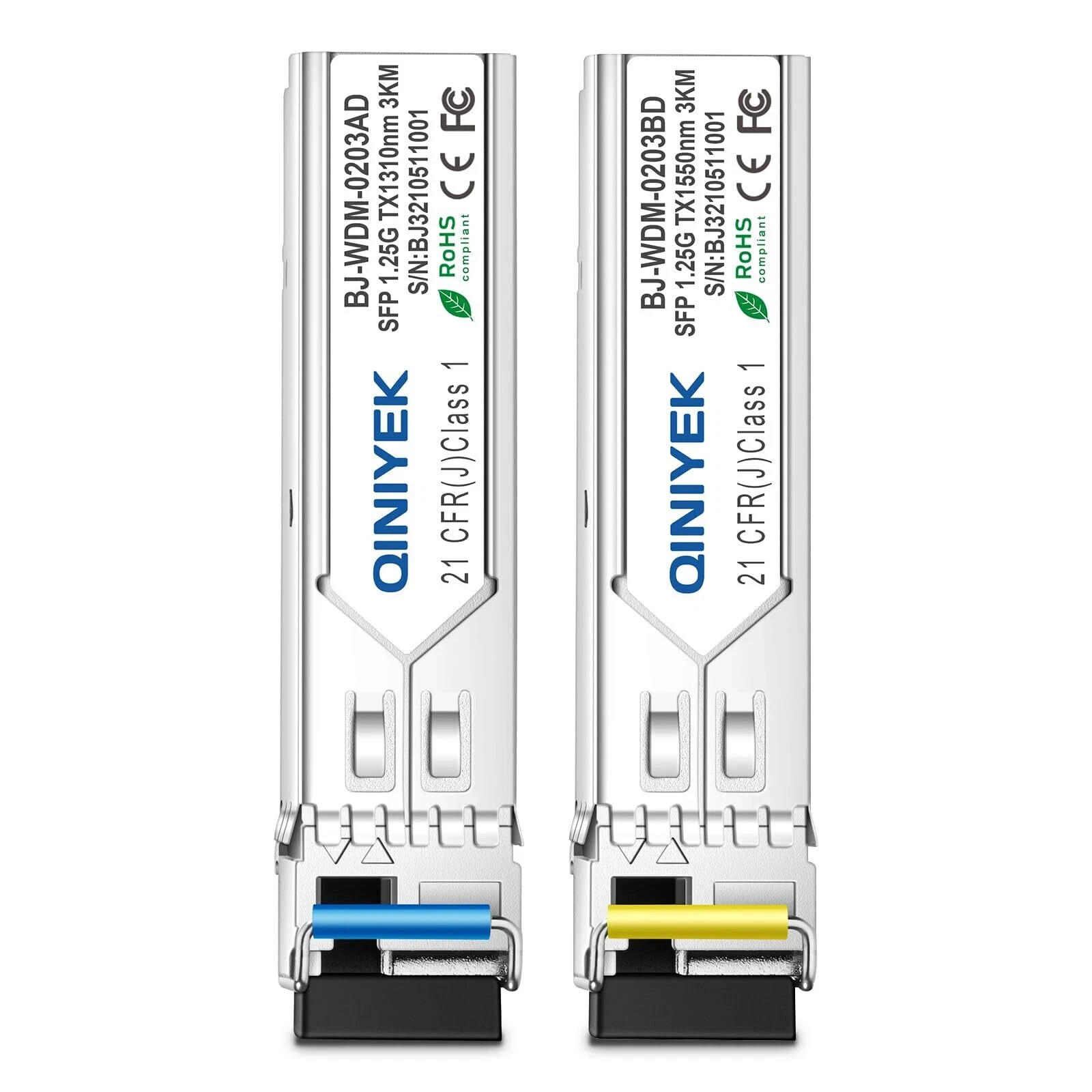 1 Pair Simplex LC Module 3KM 1.25G Single-Mode Fiber Connector SFP-WDM-SM 100...