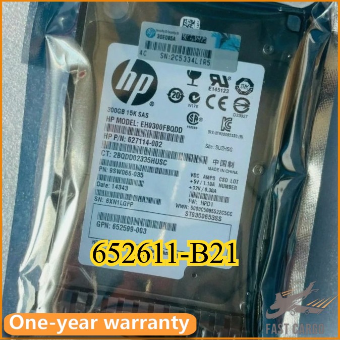 652611-B21 NEW HP 653960-001 300GB 6G 15K SFF 2.5" SAS SC HDD HARD DRIVE