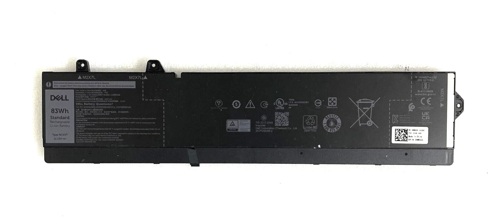 Dell RCVVT 83Wh Genuine Battery For Dell Precision 7780 7770 7680 7670 X26RT NEW