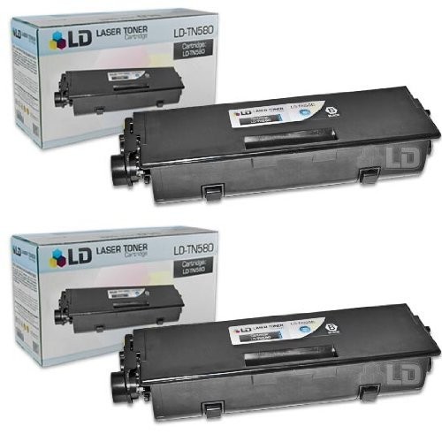 LD Compatible Brother TN580 Set of 2 High Yield Black Laser Toner