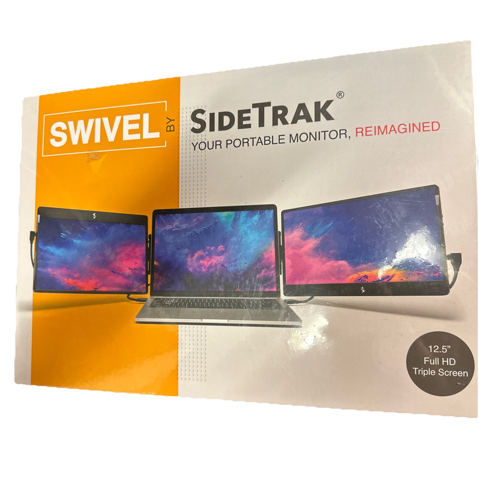 🔥SideTrak Swivel Pro Double 12.5”Attachable Portable Monitor 2 Screens & Hub