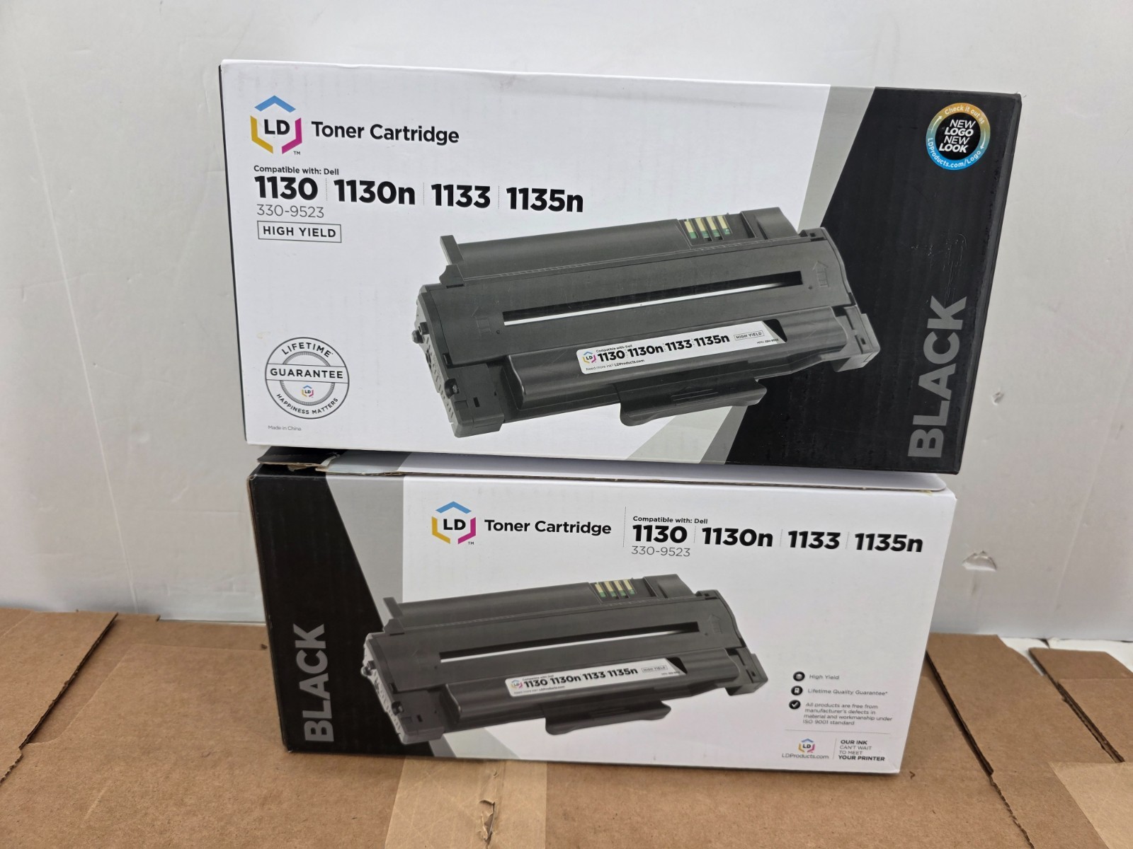 2 Pack Black 330-9523 Toner Cartridge Compatible With Dell 1130 1130N 1133 1135N