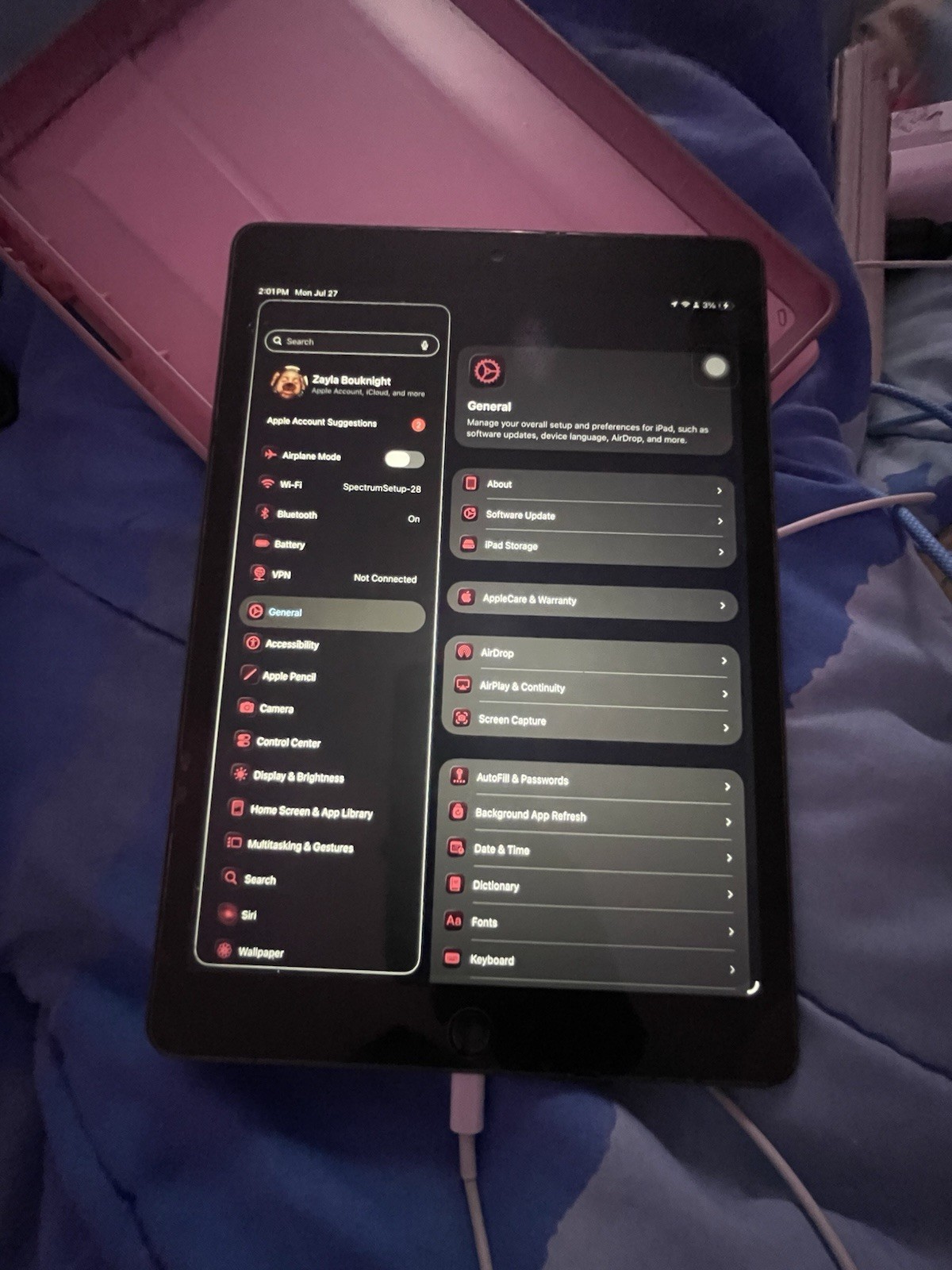 Apple iPad 10.2in 64gb Wi-Fi Gray Tablet iPadOS Touchscreen Front Cam