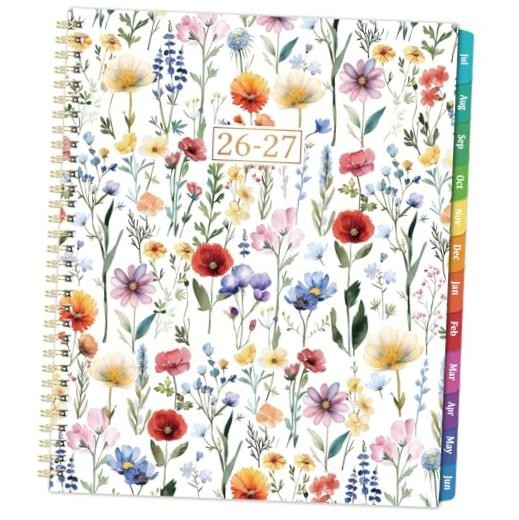 Planner 2026-2027 - Jul. 2026  2026-2027 Floral Planner, Soft Watercolor Blooms